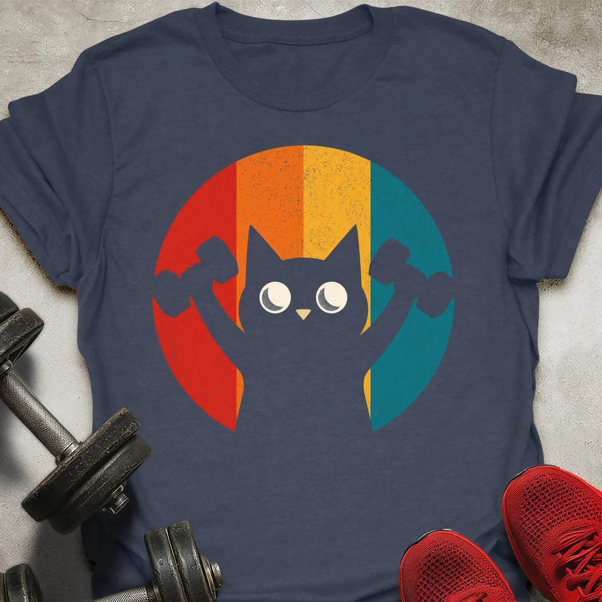 Retro Iron Cat T-Shirt