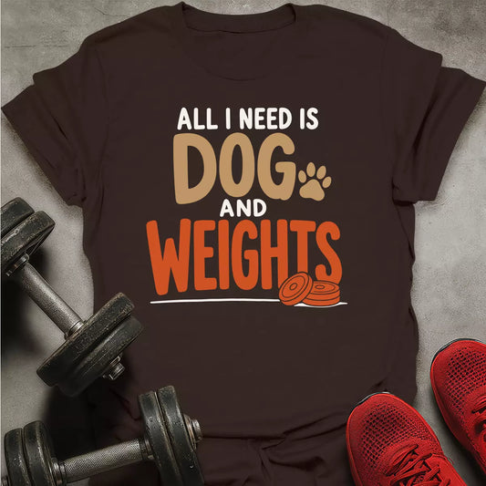 Dog and Weights T-Shirt