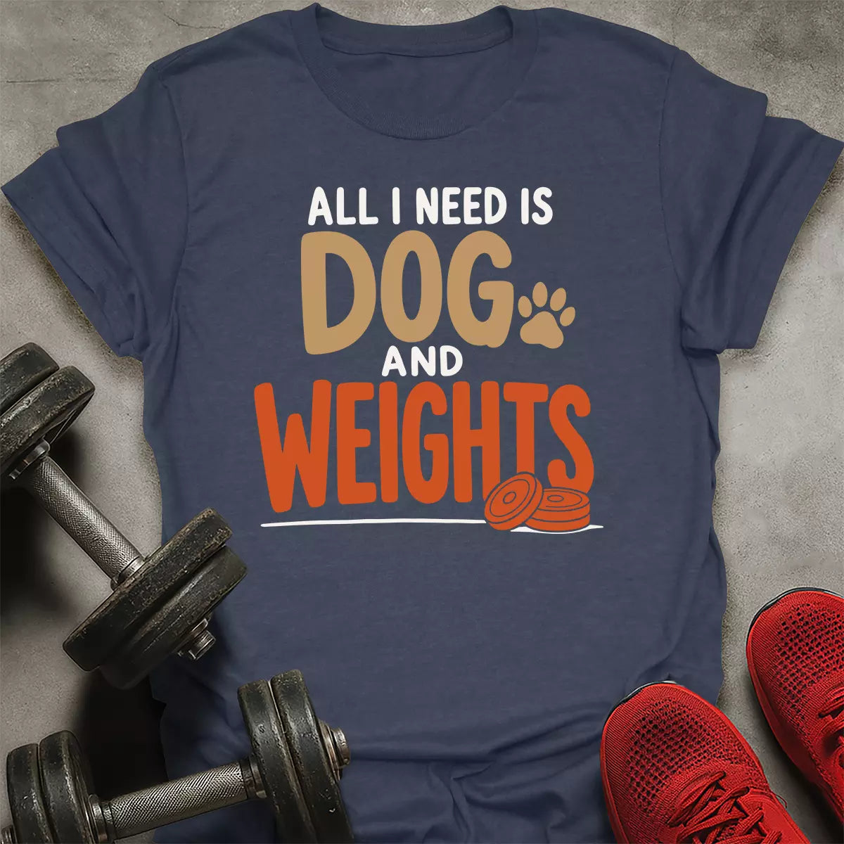 Dog and Weights T-Shirt