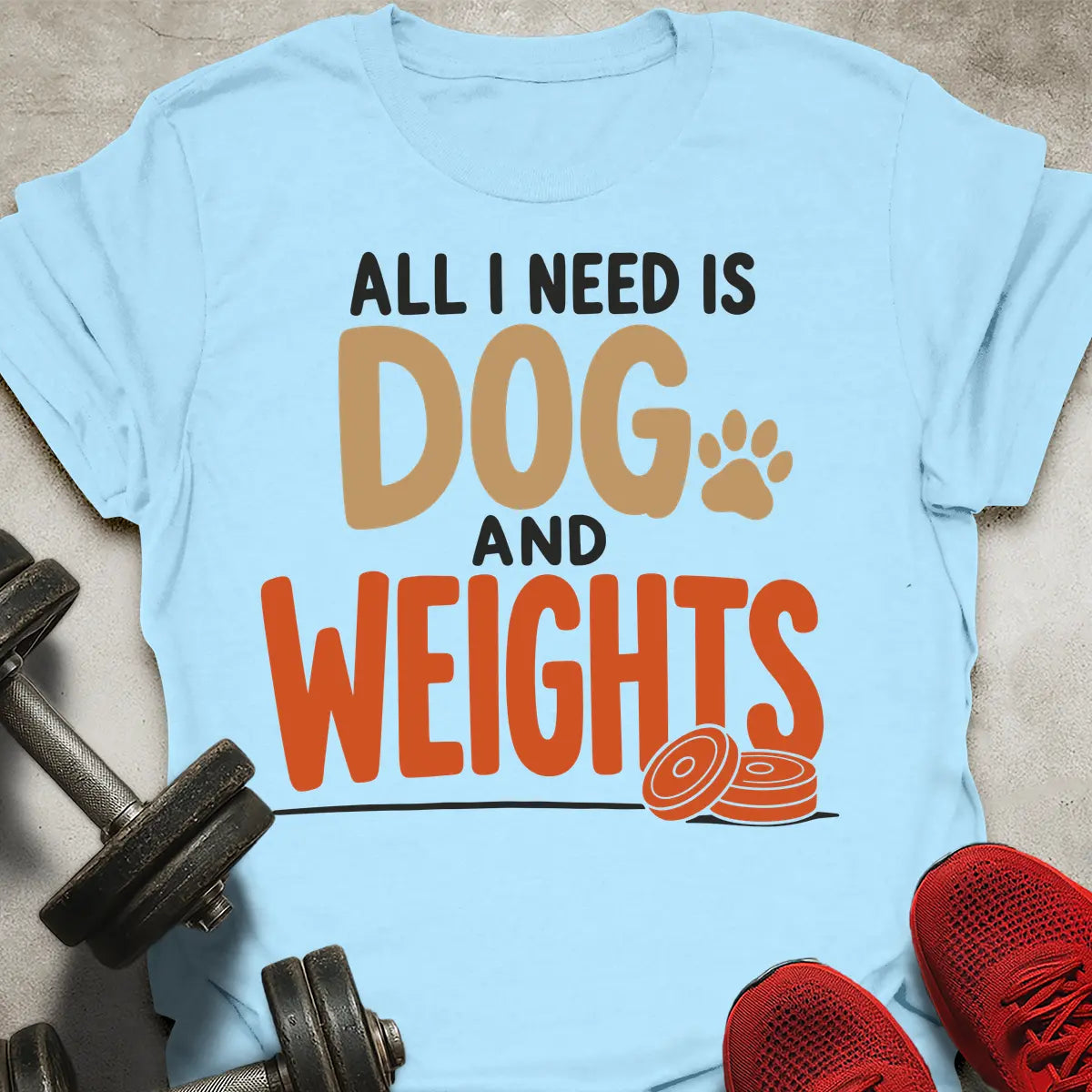 Dog and Weights T-Shirt