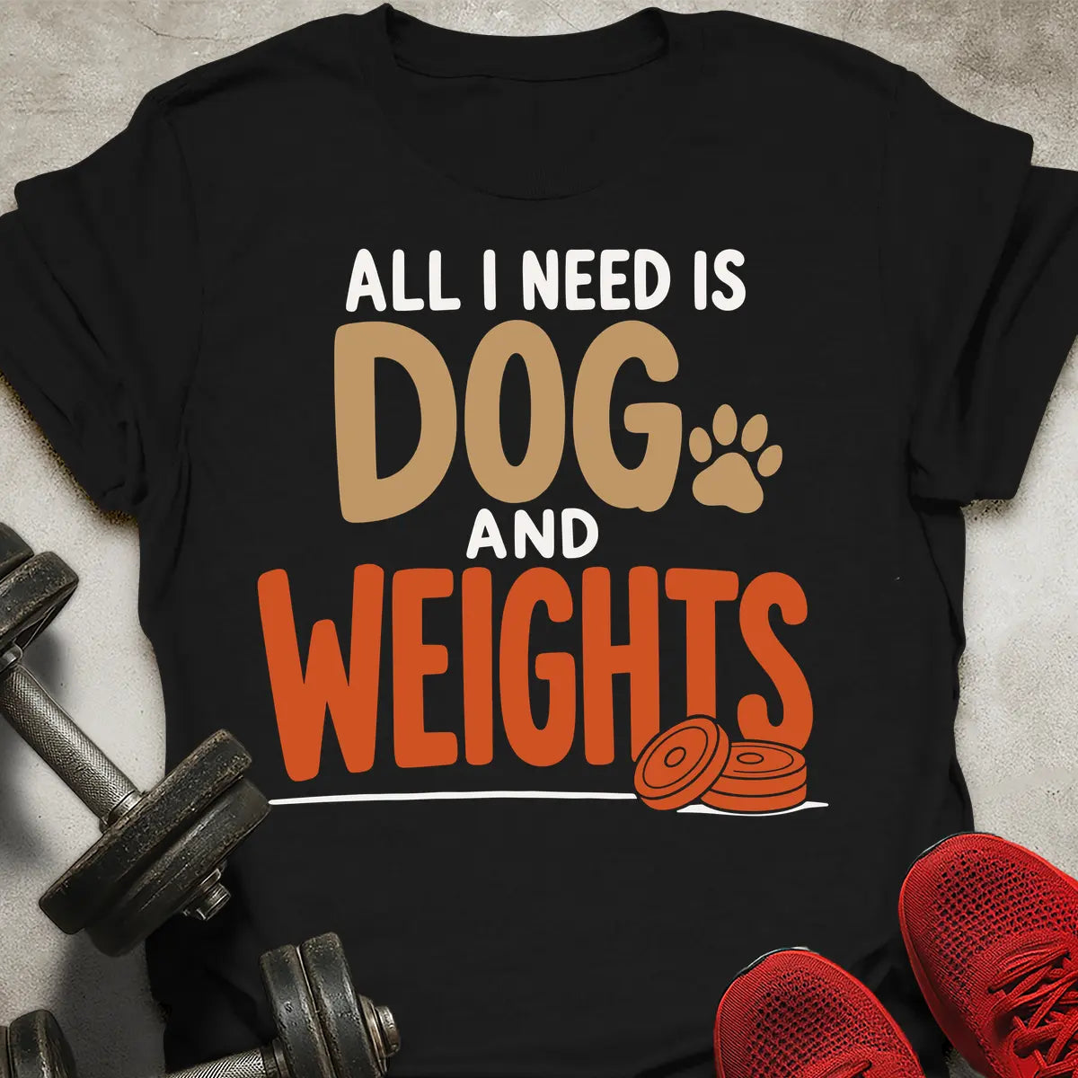 Dog and Weights T-Shirt