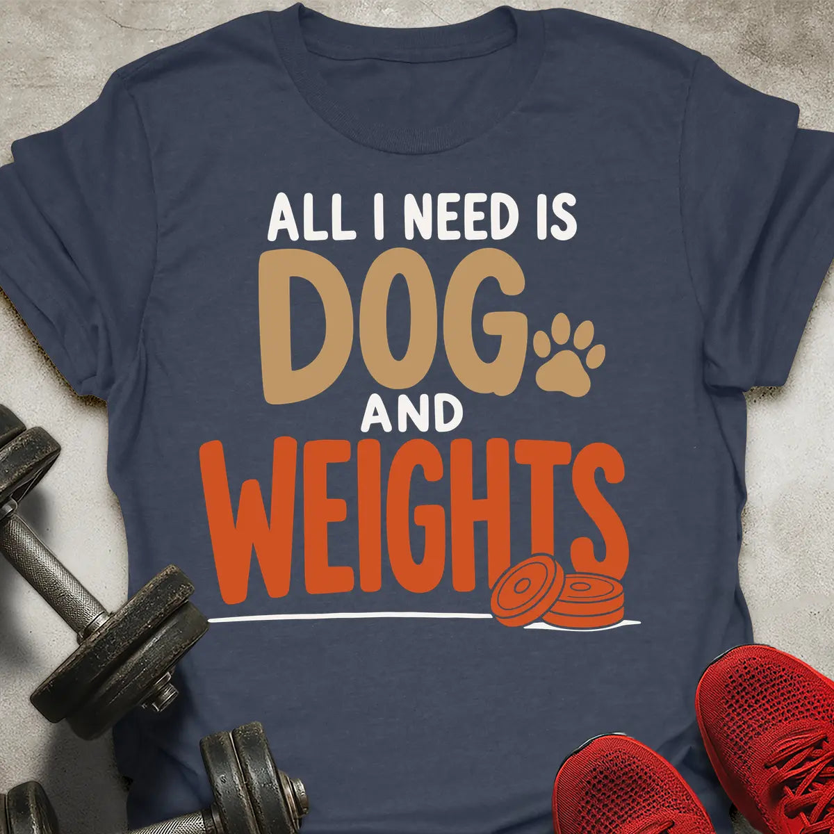 Dog and Weights T-Shirt