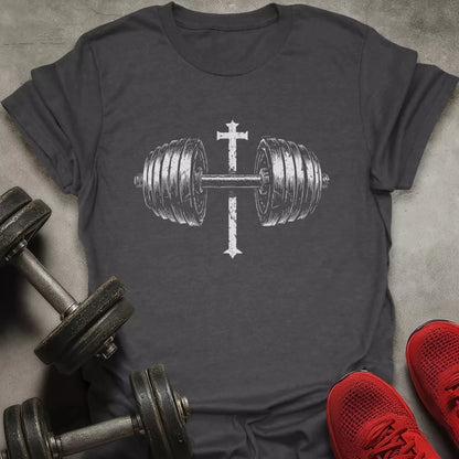 Barbell Cross T-Shirt - AstraLifts
