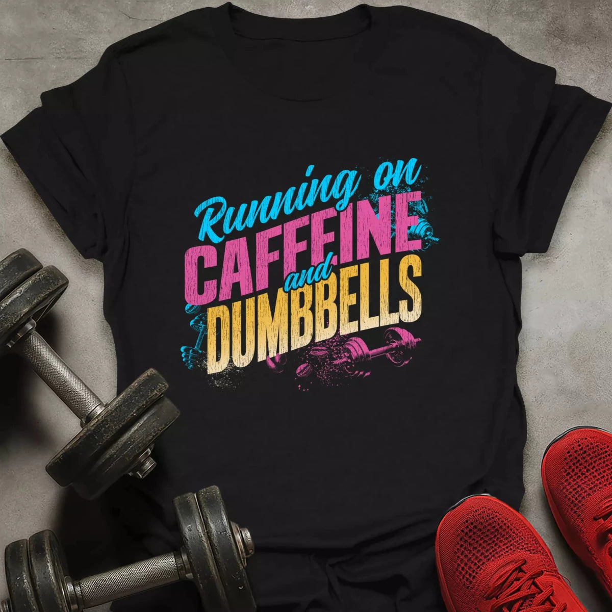 Caffeine And Dumbbells T-Shirt - AstraLifts