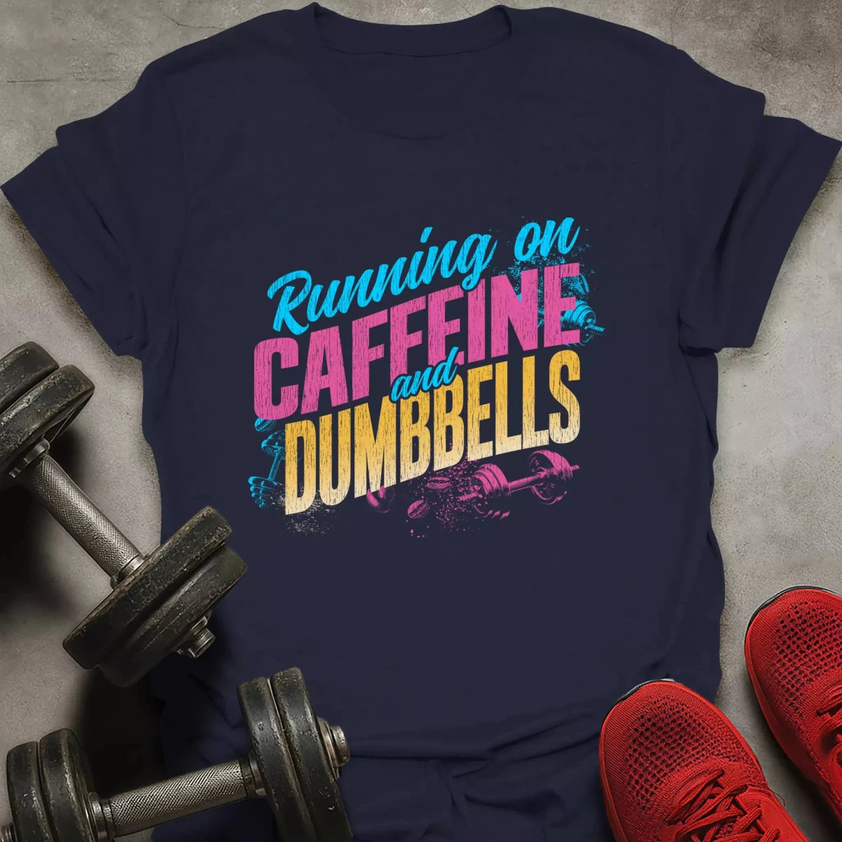 Caffeine And Dumbbells T-Shirt - AstraLifts
