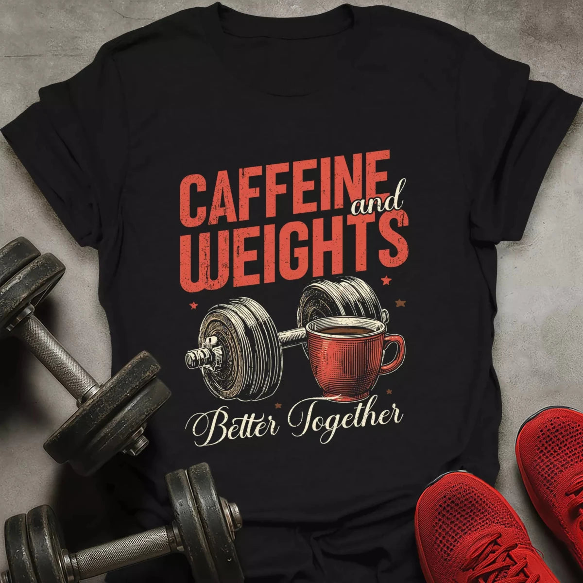 Caffeine And Weights T-Shirt - AstraLifts