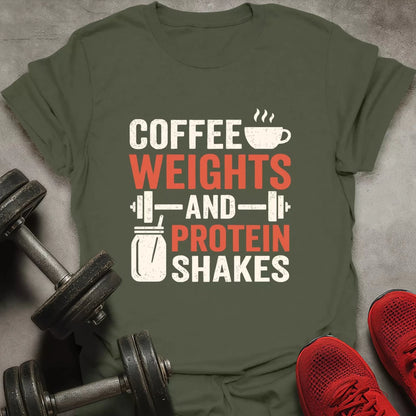 Coffee Weights Shakes T-Shirt - AstraLifts