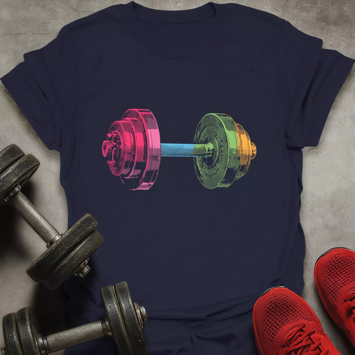 Colorful Dumbbell T-Shirt - AstraLifts