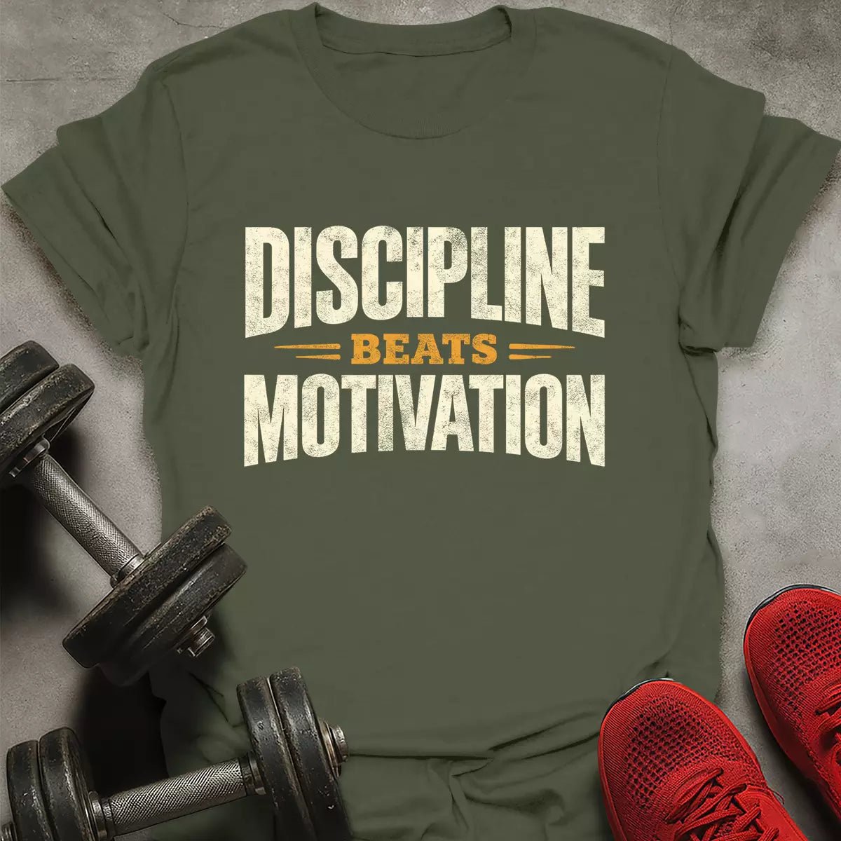 Discipline Beats Motivation T-Shirt - AstraLifts