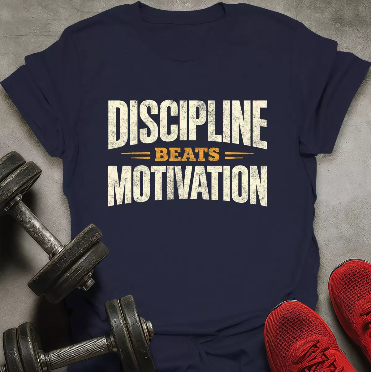 Discipline Beats Motivation T-Shirt - AstraLifts