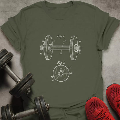 Dumbbell Blueprint T-Shirt - AstraLifts