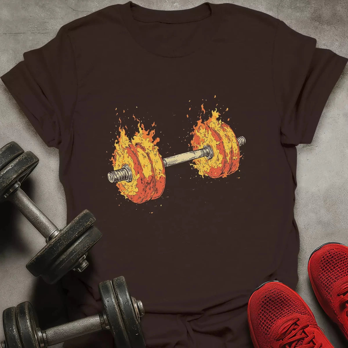 Fire Dumbbell T-Shirt - AstraLifts