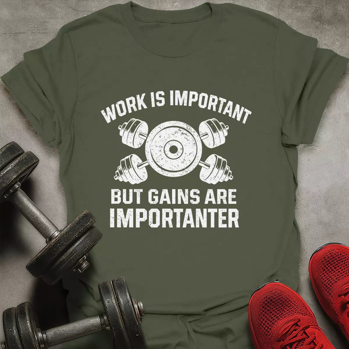 Gains Are Importanter T-Shirt - AstraLifts