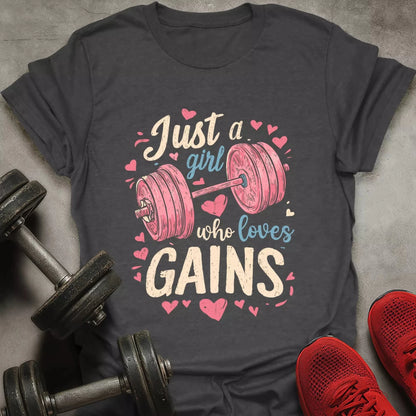 Girl Who Loves Gains T-Shirt - AstraLifts