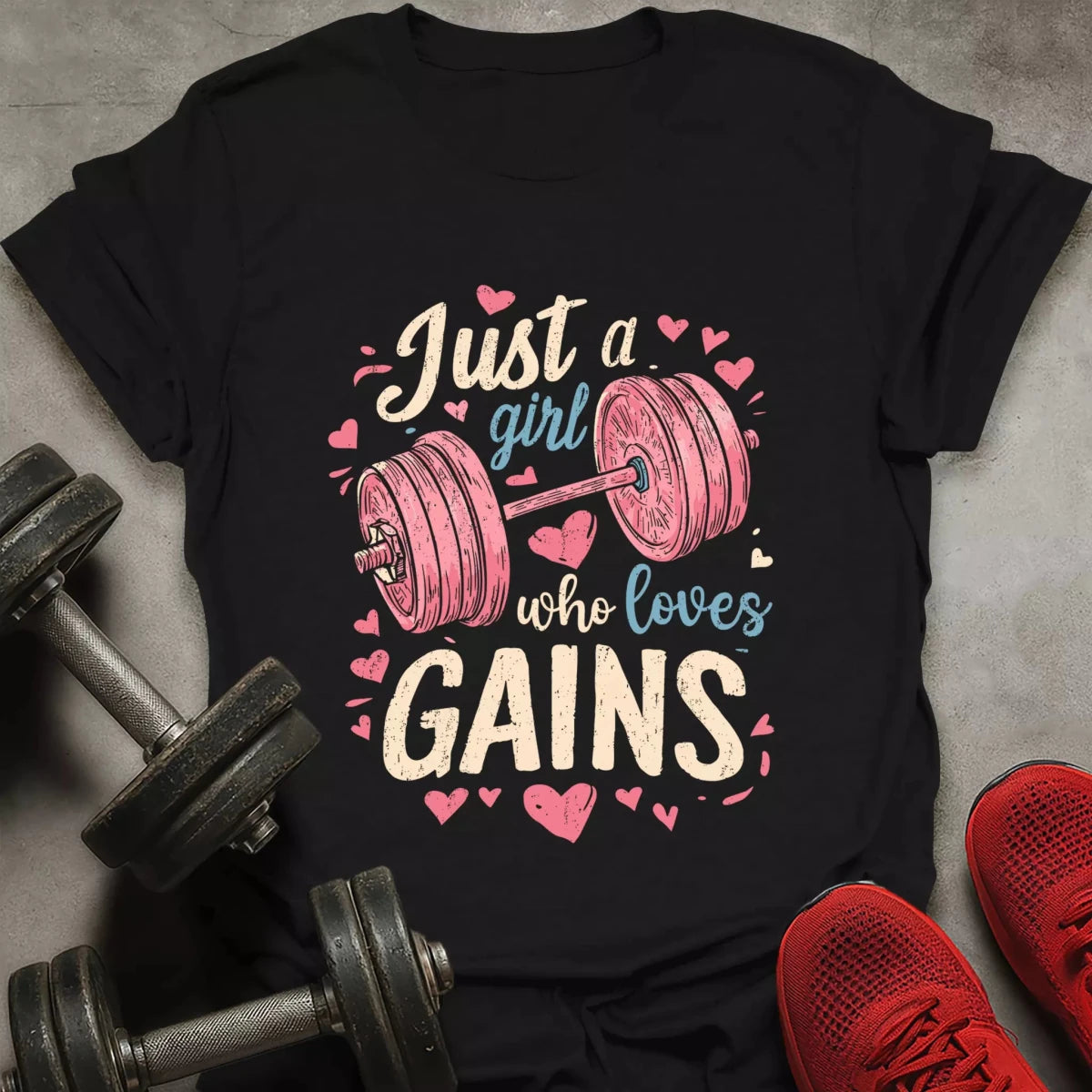 Girl Who Loves Gains T-Shirt - AstraLifts
