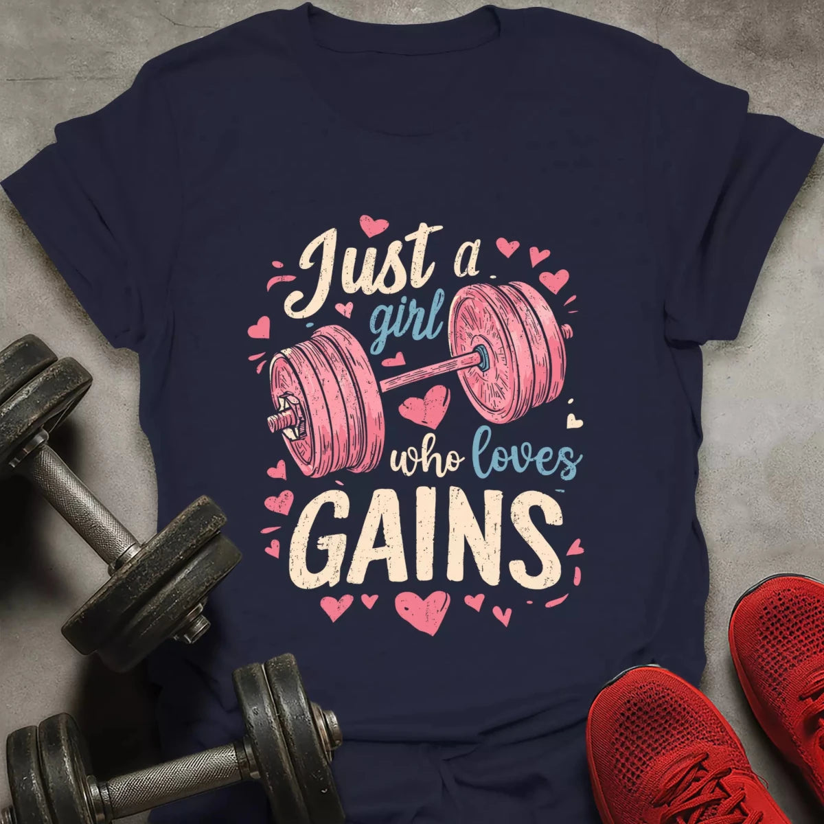 Girl Who Loves Gains T-Shirt - AstraLifts