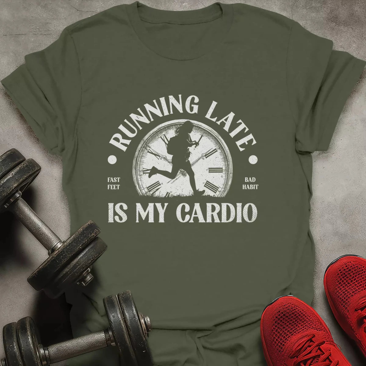 Late Is Cardio T-Shirt - AstraLifts
