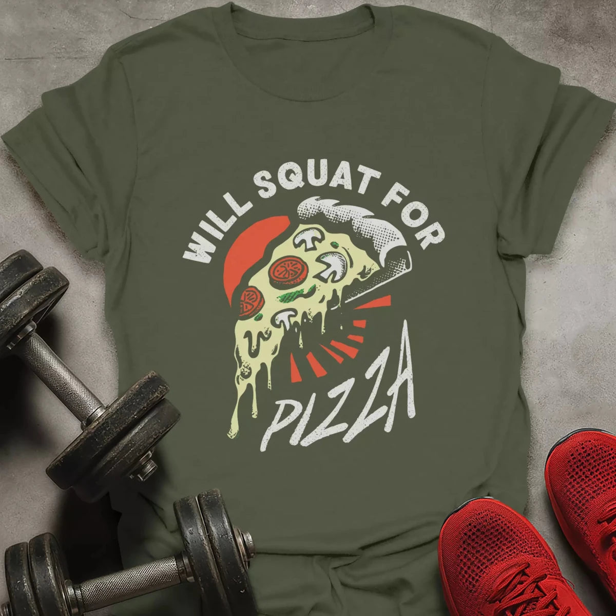 Squat For Pizza T-Shirt - AstraLifts