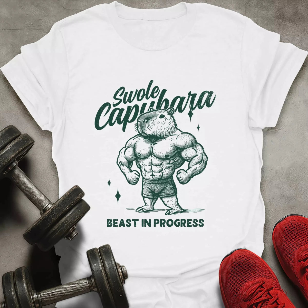 Swole Capybara T-Shirt - AstraLifts