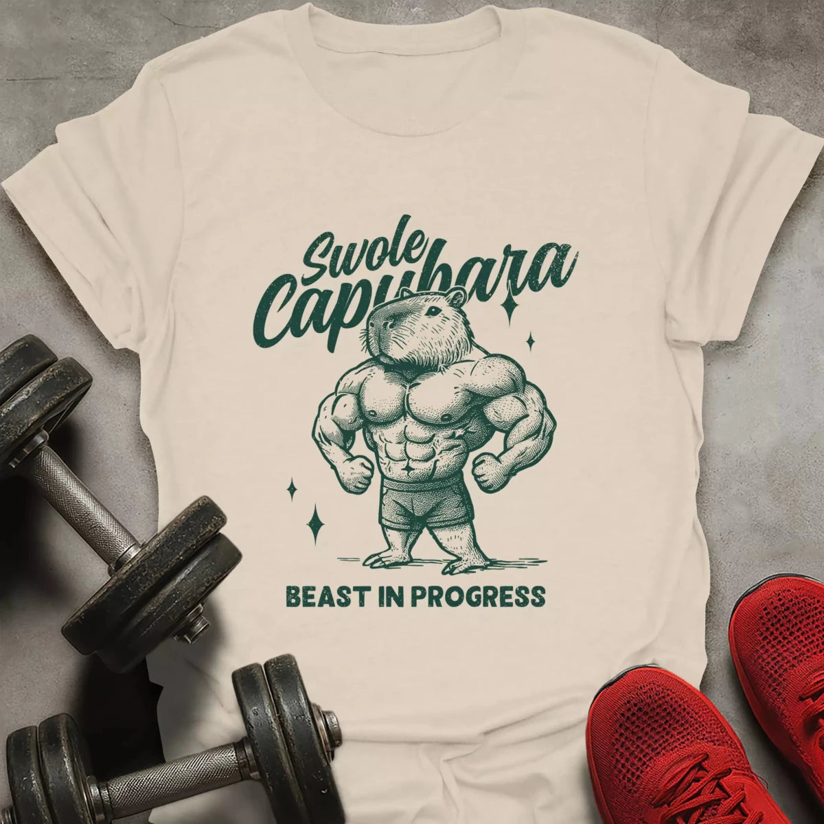 Swole Capybara T-Shirt - AstraLifts