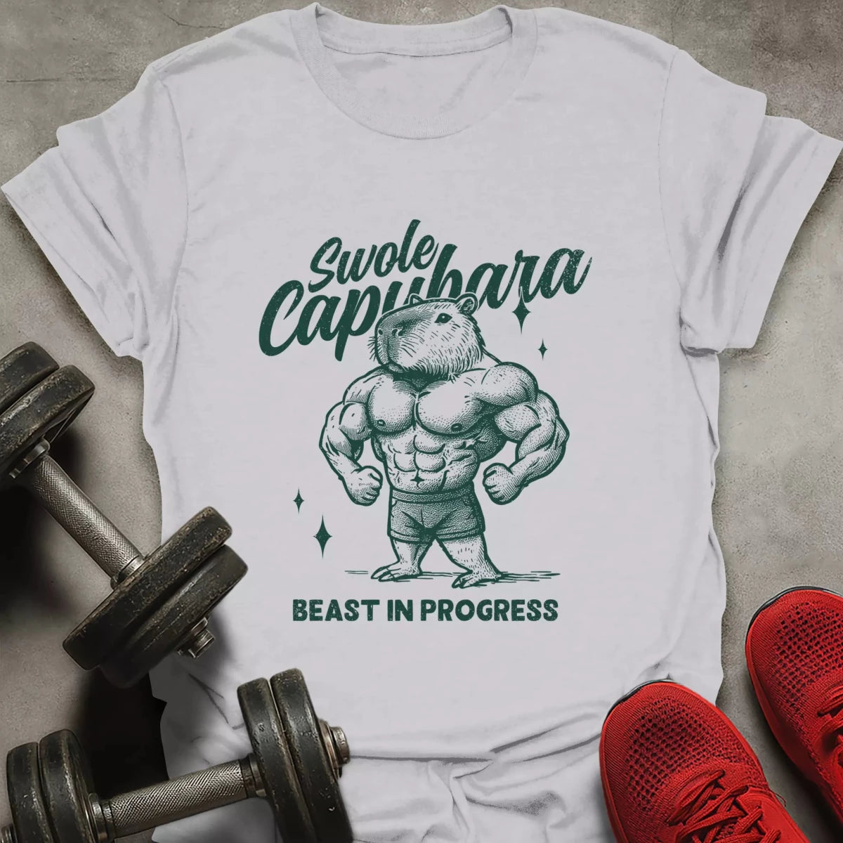 Swole Capybara T-Shirt - AstraLifts